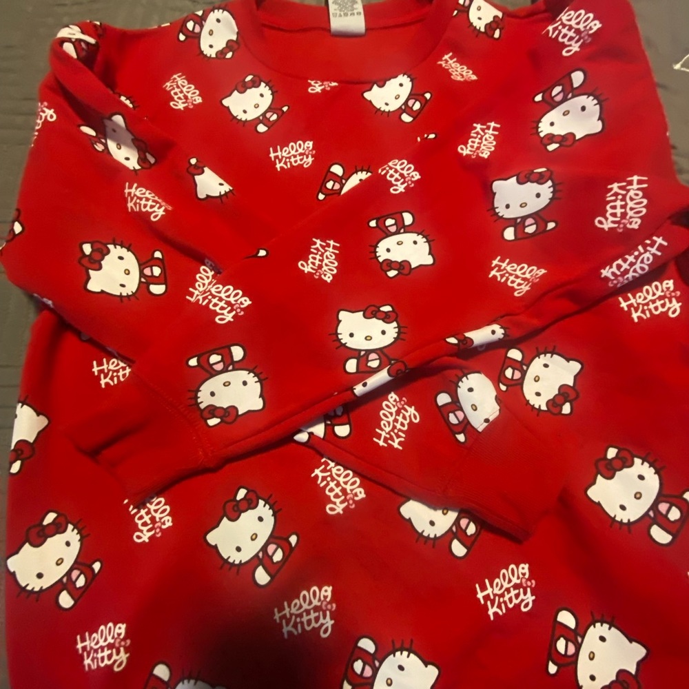 Hello kitty long sleeve sweater red